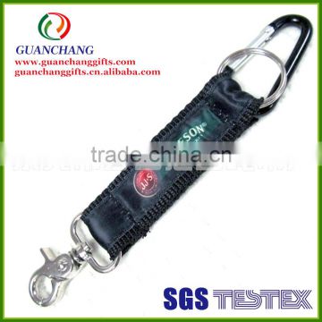 small quantity carabiner starp with metal hook for key