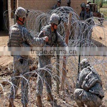 flat wrap/concertina razor barbed wire,galvanized & pvc coated razor wire