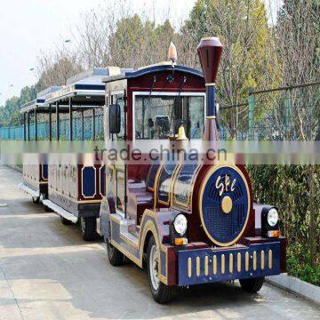 Kids Riding Trackless Tourist Road Trains for Amusement Park Sightseeing