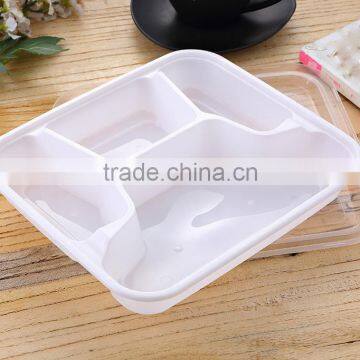 Wow Unbelieveable 1000ml Write Disposable Food Containers 4 Compartment With Clear Lid photo-3