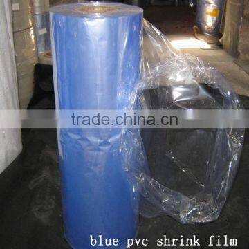 High quality clear transparent plastic wrap blue pvc shrink film