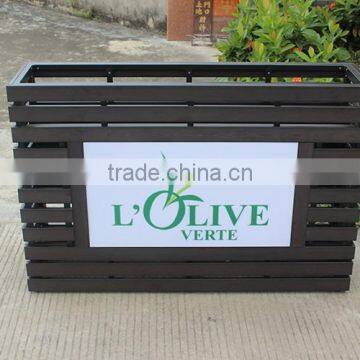 Деревянная мебельная прямоугольная цветочная горшок с подсветкой LED photo-3