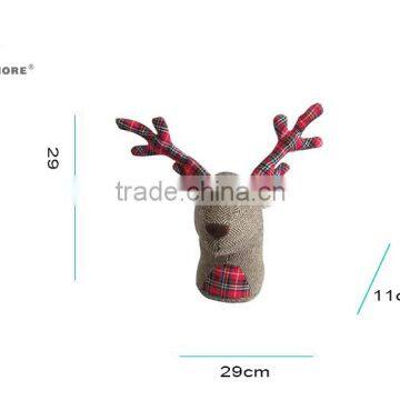 Store More Christmas Deer Animal Polyeater Stone Stuffed Door Stopper photo-2