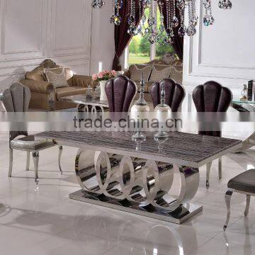 TH382 Modern Black Leather Dining Room Table Sets photo-2