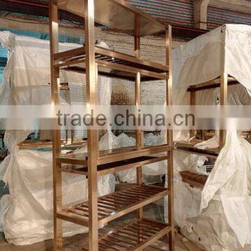 KTV Bar Stainless Steel Wine Display Shelf Rack Metal Wine Rack photo-2