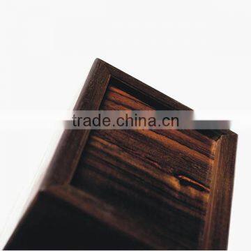 High Quality Square Wood Brush Pot, Stationery Storage Pen Holder photo-6