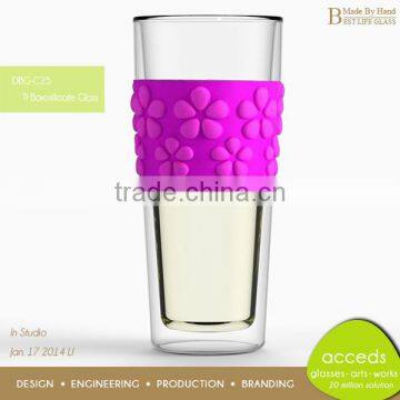 Colorful Gluesheath Heat Resistant Glass Milk Cup photo-3