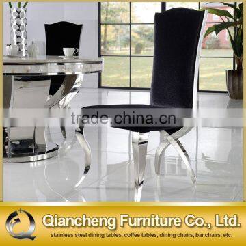 Velvet High Back Stainless Steel Dining Banquet Chair photo-4