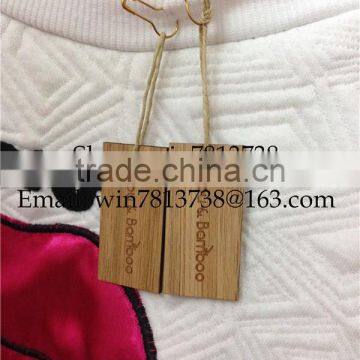 Handmade Clothing Engraved Wooden Bamboo Label High Spot Upscale Women's Clothing Generic Tag Personalized Bamboo Trademark