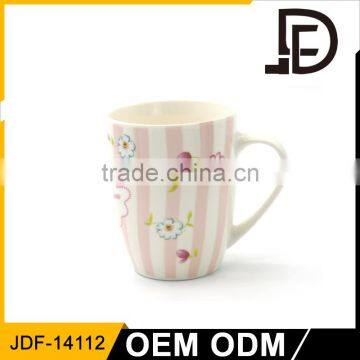 Drinkware 12oz pink ceramic coffee mug, bulk coffee mugs, custom coffee mug