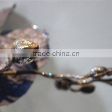 Home Garden Decoration 90cm Hight Dark Purple Gold String Ascocenda Artificial Wedding Flowers EQDL03 0401 photo-3