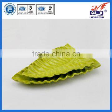 Hand painted Leaf Shaped Ceramic Candy Plate