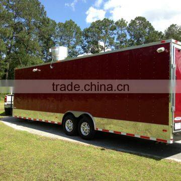 Mobile 8.5X28 Catering Food Trailers With Sinks, Gas, and Fire Suppresion For Sale photo-3