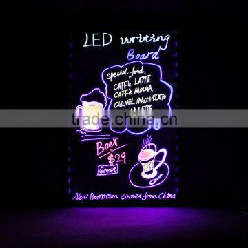  hot sale waterproof acrylic led writing board/led menu board best for advertising