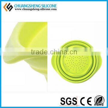 FOLDING Kitchen Use Basin, Silicone Bowl, Colorful Painting Basin photo-3