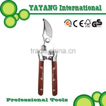 High Quality Red wooden handle Pruning scissors