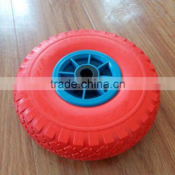 Tubeless Hand trolley PU foam wheel 260x85 3.00-4