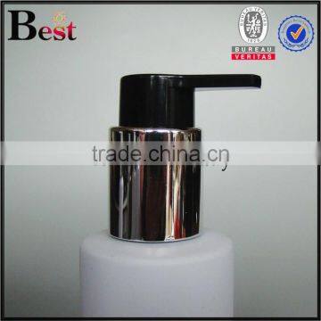 Cosmetic Screen Printing Flat Shoulder Beard Oil Pomade Shampoo Detergent Lotion White Aluminum Pump 200ml Plastic Bottle photo-3