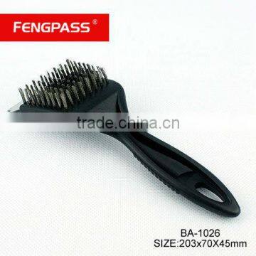 Hot sell stainless steel BBQ brush with plastic handle