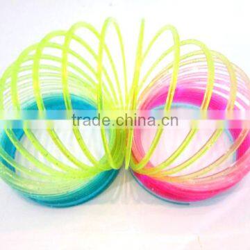 Hot Plastic Magic Rainbow Coil Spring Slinky Colorful Novelties Educational Toy Smaller Size photo-2
