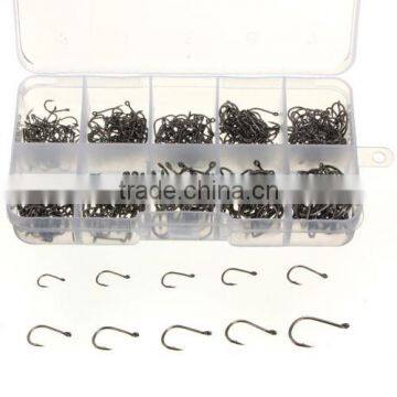 Amazon Hot Cheap 500pcs 10 Size Assorted Sharpened Fishing Hooks Lure Baits With Fish Tackle Box photo-3