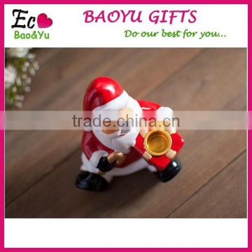 lovely ceramic Santa Claus candle holder