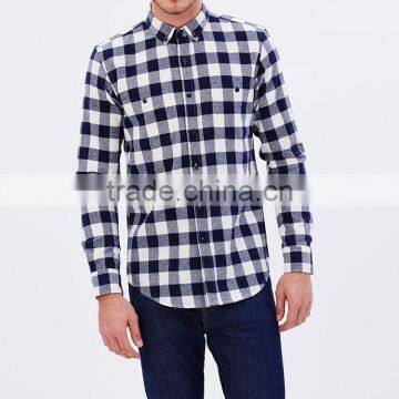 Custom Men's Casual Long Sleeve Flannel Shirt