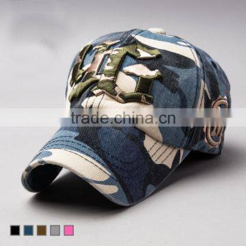 Custom Mens Camo 3d Embroidered Baseball Hats and Caps photo-1