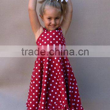 Baby Girl Frock Design Clothes Pictures Names Polka Dot Party Dresses HSD2473 photo-2