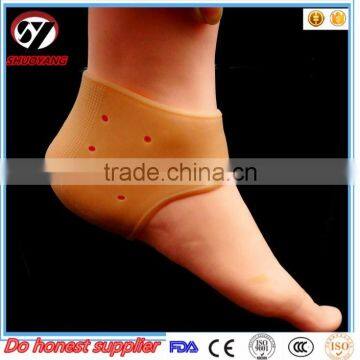 SHUOYANG Silicone Gel Cushion Pad Heel Liner Protective Cracked Feet Pressure Pain Relief Socks for Foot Care Protectors