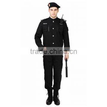 Custom wholesale security guard uniforms black for sale