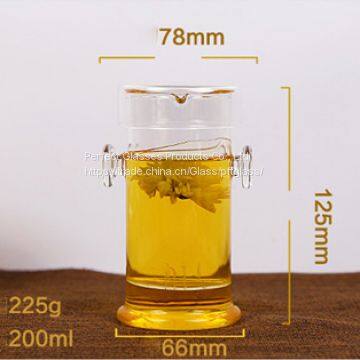 Glass Cup Kungfu Tea Cup Three Part Glass Cup Filter Glass Cup Coffee Cup Milk Cup Juice Cup for Hotel and Resturant