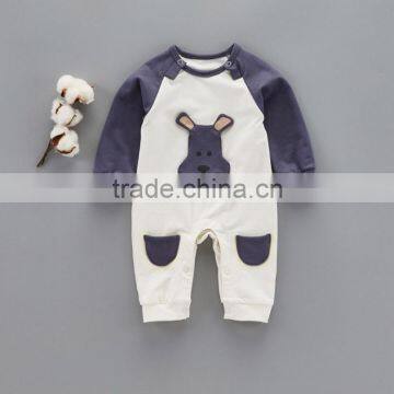 Wholesale Guangzhou Clothes Cotton Newborn Calf Pattern Baby Bodysuit photo-4