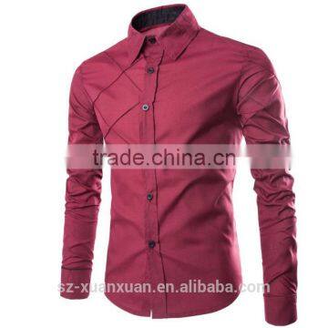 SZXX Custom Manufacture Luxury Long Sleeve Mens Casual Shirts photo-2