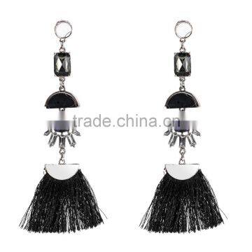 Fashion Tassel With Alloy Long Dangle Earrings for Women Jewelry photo-3