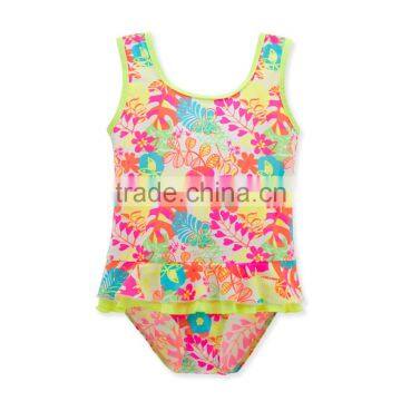 2017 OEM Service Sublimation Designer Girl Swimwear For One Piece Beachwear