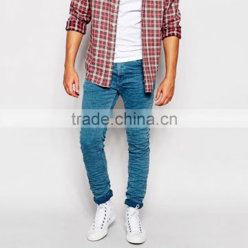 new style boys jeans skinny with all drape style plain jeans