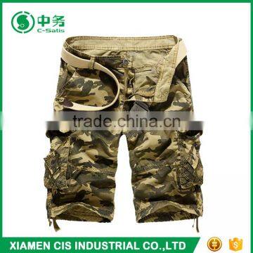 Custom Summer Pure Cotton Army Style Mens Camo Printed Cargo Shorts photo-3