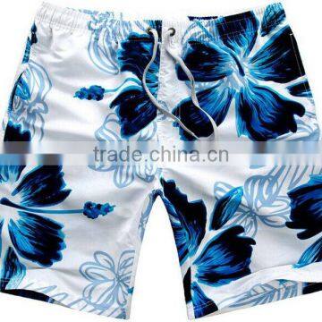 "Coconut Trees and People" Printed Sarong Beachwear for Man