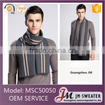 Fashionable Design Top Men's 100% Wool Knit Winter Soft Scarf