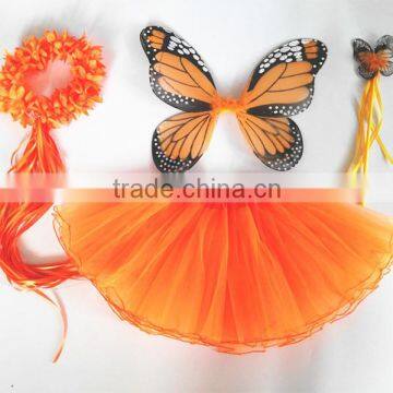 Halloween 4pcs Bithday Fairy Girls Fancy Princess Dress up Costume Set photo-4