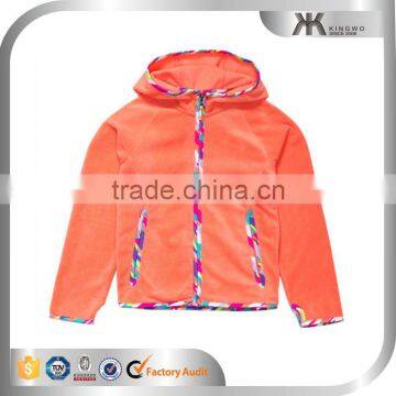 Cheap fleece jacket with hoody casual wear for kids clothes