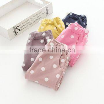 S60632B 2017 Casual Polka Dot Girls Pants Print Cotton For Kids photo-5