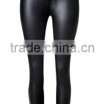 EY0206P Europea Lady High Waist pu Leather Feets Pants Women Pants pu Pants photo-3