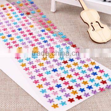 Multcolor Mobile Phone Sticker Acrylic Decoration Sticker Children DIY Crystal Sticker Star Shape Sticker photo-4