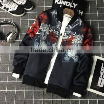 Fashion Polyester Men Jacket Stock Skull Design Men Jacket photo-2