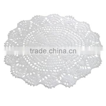 Modern style 25cm Vintage Style Floral Hand Crochet Handmade Cotton Beige Doily Cup Table Mat Doilies Crochet Placemat Coasters