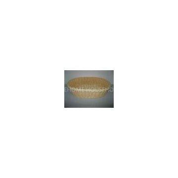 Eco-Friendly Rattan Rattan Fruit Basket With PP Wire , Oval