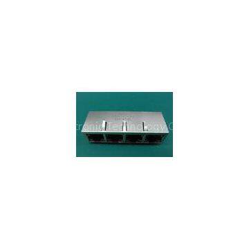 10 / 100 / 1000Base 4 Port Rj45 Tx , 21.3mm Ethernet Shielded Rj45 Jack