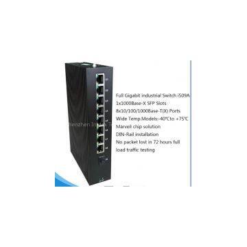 9 Gigabit Ethernet ports industrial network switch